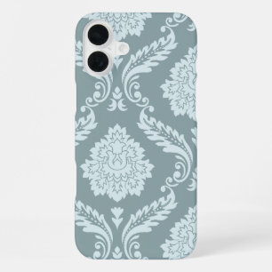 Rokoko-Damask-Kunst I Enteneiblau+Türkis iPhone 16 Plus Hülle