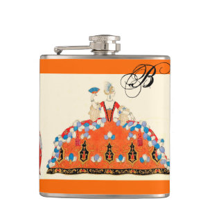 ROKOKO-DAME ART DÉCO MODE KOSTÜM MONOGRAMM FLACHMANN