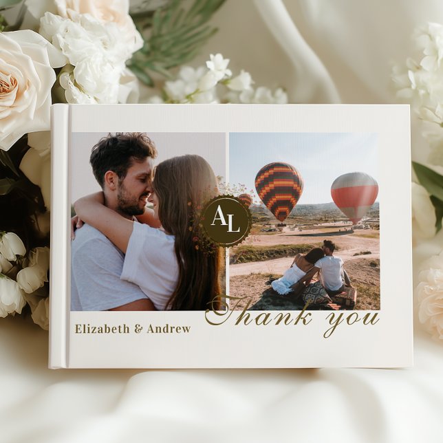 Rokoko Floral Antique Frame Wedding Foto Gästebuch (Von Creator hochgeladen)