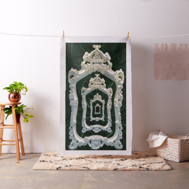 Rokoko Frames | Dk Green Velvet | Stoff (Beispiel)