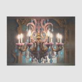 Rokoko French Chandelier 2 Decoupage Paper Seidenpapier