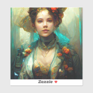 Rokoko Future SciFi Fantasy Aufkleber