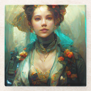 Rokoko Future SciFi Fantasy Glasuntersetzer