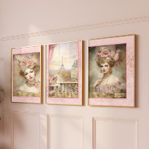 Rokoko-Glamour & Allure Rosa Decoupage 1