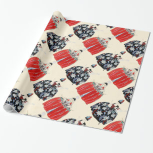 ROKOKO LADIES ART DECO FASHION COSTUME DESIGNER GESCHENKPAPIER