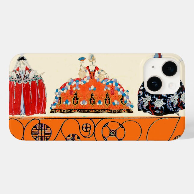 ROKOKO LADY ART DECO SCHÖNHEIT FASHION COSTUME DES Case-Mate iPhone HÜLLE (Rückseite (Horizontal))