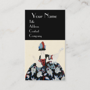 ROKOKO LADY FASHION COSTUME DESIGNER MAKEUP ARTIST VISITENKARTE