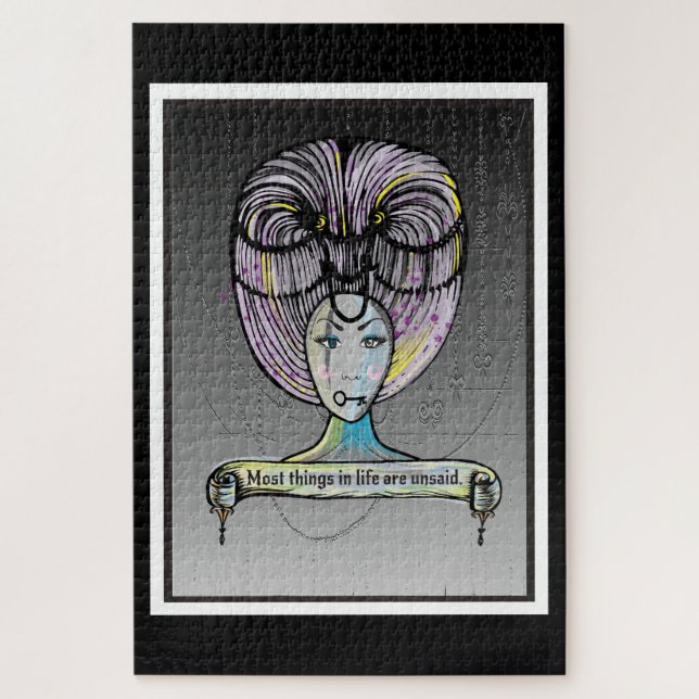 Rokoko Lady Illustration Puzzle (Vertikal)