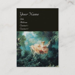 ROKOKO LADY ÜBER DAS SCHWIMMEN VON MONOGRAM VISITENKARTE