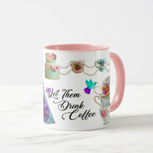 Rokoko Marie Antoinette Lasst Sie Kaffee Trinken Tasse