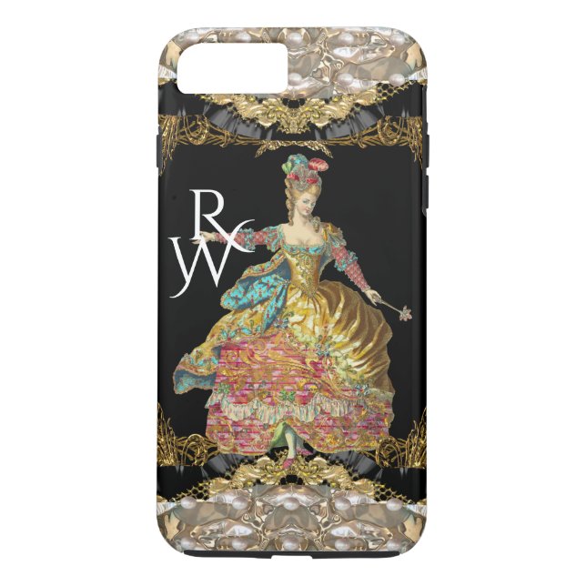 Rokoko-Monogramm Salon de Liquid VII French Case-Mate iPhone Hülle (Rückseite)