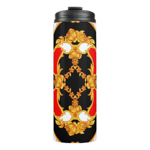Rokoko-Panel mit Blumenelementen Thermosbecher
