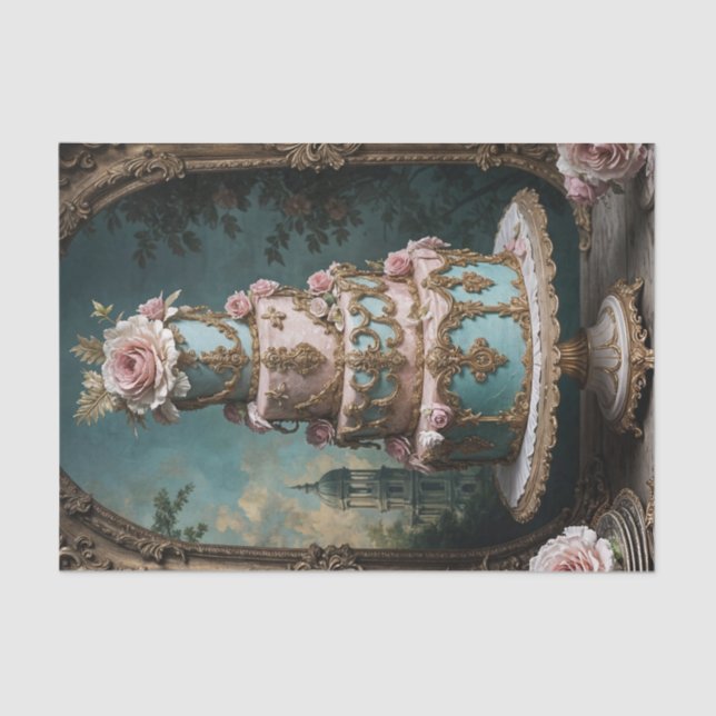 Rokoko Parisian Tiercake 5 Decoupage Paper Seidenpapier (Vorderseite)