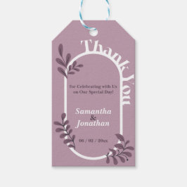 Rokoko Pink Simple Wedding Geschenkanhänger