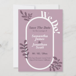 Rokoko Pink Simple Wedding Save the Date Einladung
