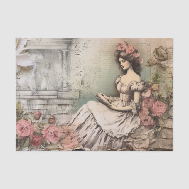 Rokoko Princess-Testseite Seidenpapier (Vorderseite)