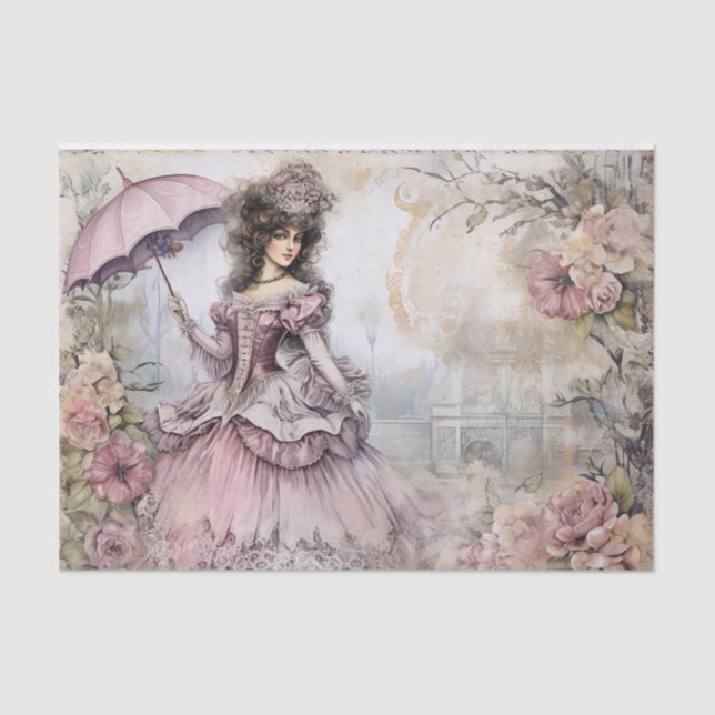 Rokoko Princess-Testseite Seidenpapier (Vorderseite)