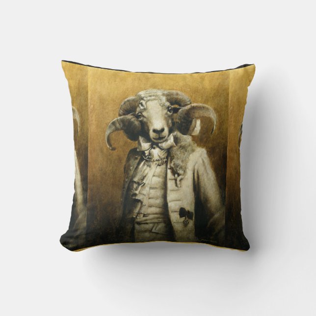 Rokoko Ram Throw Cushion Kissen (Vorderseite)