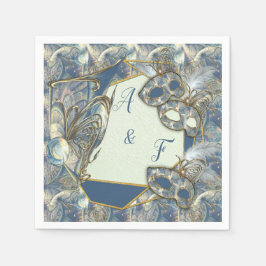 Rokoko Rich mit Gold Relief & Mask Serviette