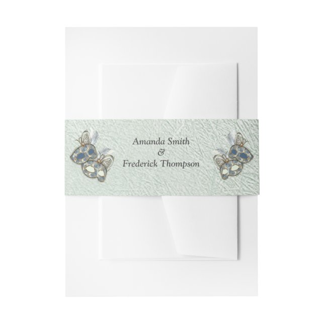 Rokoko Rich Muster-Design mit Masken Einladungsbanderole (Vorderseite Beispiel)