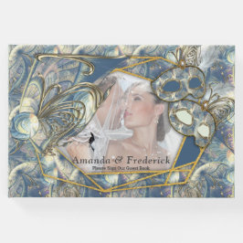 Rokoko Rich Muster-Design mit Masken Gästebuch