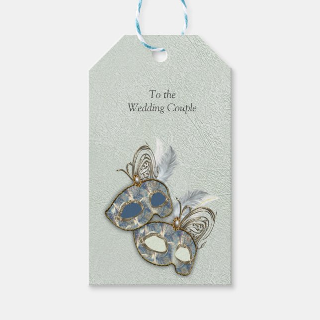 Rokoko Rich Muster-Design mit Masken Geschenkanhänger (Vorderseite)