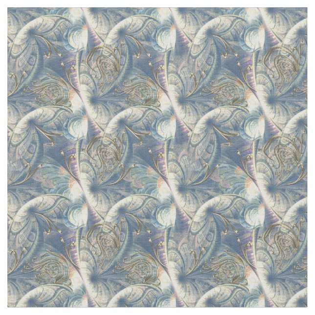 Rokoko Rich Pattern Design mit Gold Relief Stoff (Nahaufnahme)