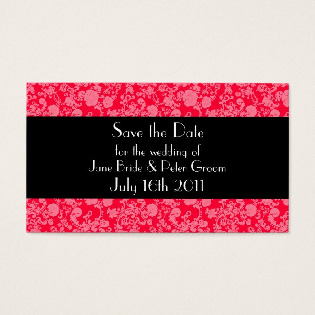 Rokoko Wedding mit Blumenmuster, Save the Date Min (Vorderseite)