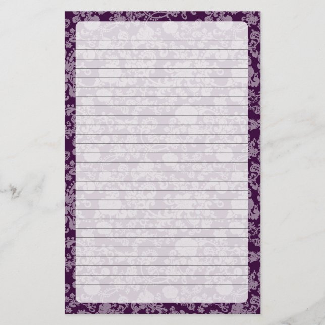 Rokoko Wedding, Schreibwaren Briefpapier (Vorderseite)