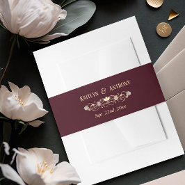 Rokoko-Wiederbelebung Elegante Vintage Florale Hoc Einladungsbanderole