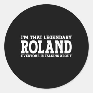 Roland Surname Team Familienname Rolle Runder Aufkleber