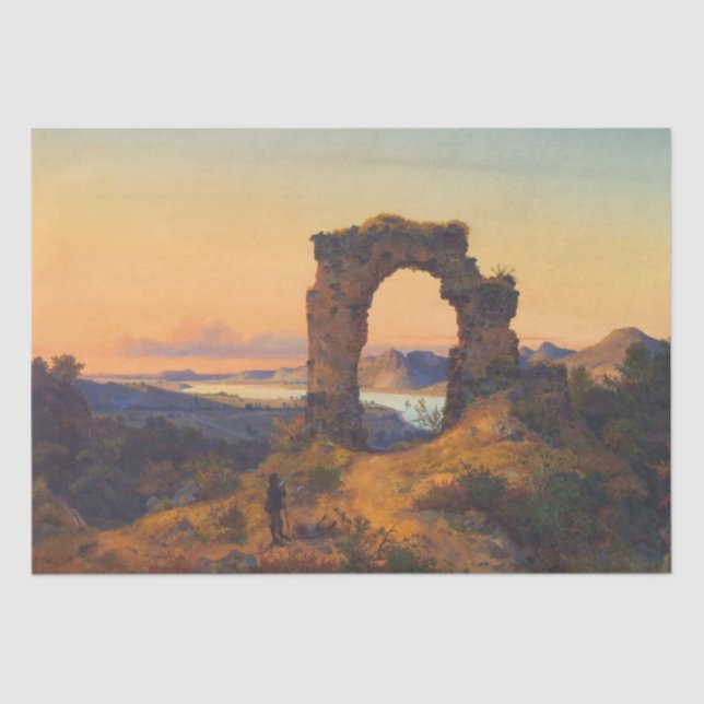 Roland's Arch (von Andreas Achenbach) Seidenpapier (Vorderseite)