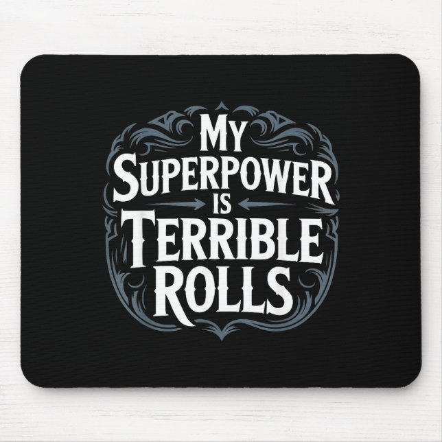 Role Playing Gamer Rpg Master D20 Tabletop Funny R Mousepad (Vorne)