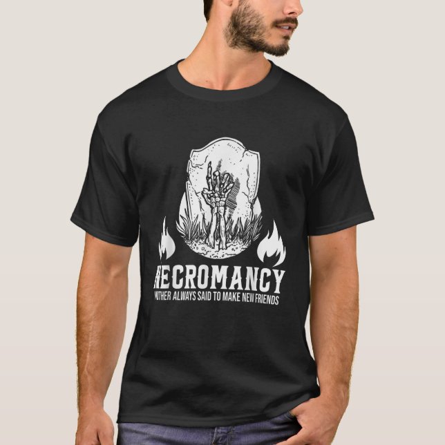 Roleplay Dice Gamer Necromancy New Friends T-Shirt (Vorderseite)