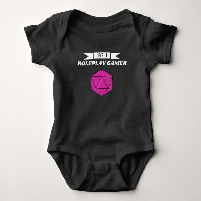Roleplay Gamer der Stufe 1 (Girl) Baby Strampler (Vorderseite)