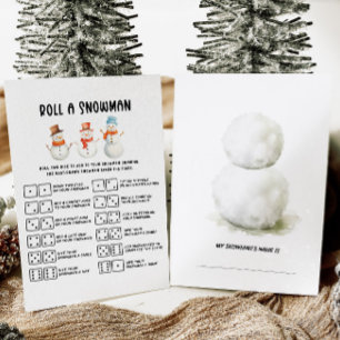 Roll a Snowman Christmas Activity Party Game
