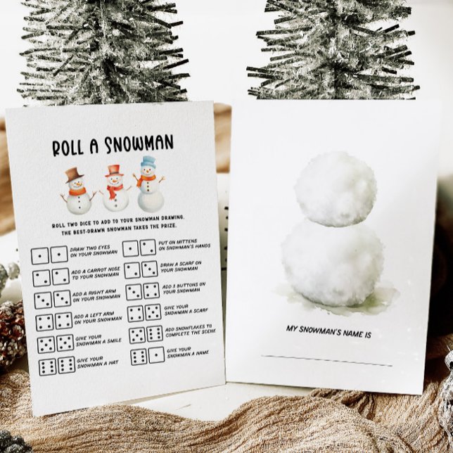 Roll a Snowman Christmas Activity Party Game (Von Creator hochgeladen)