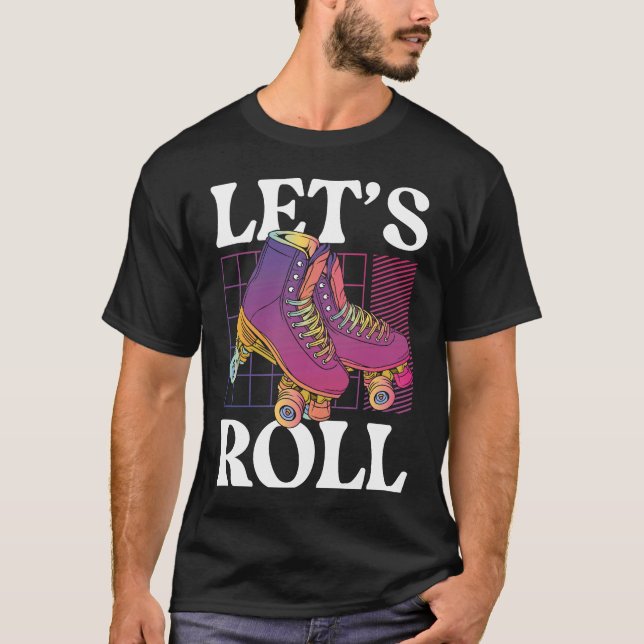 Roll Backprint Roller Skaten T-Shirt (Vorderseite)