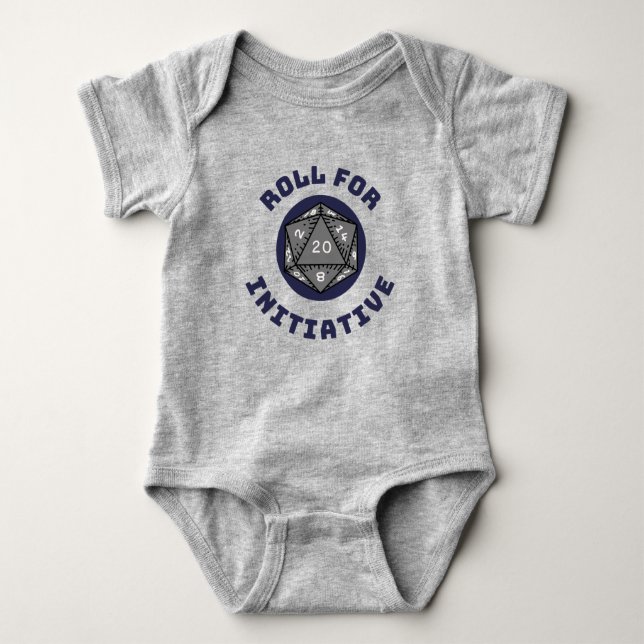 Roll for Initiative Boys Baby Bodysuit Baby Strampler (Vorderseite)