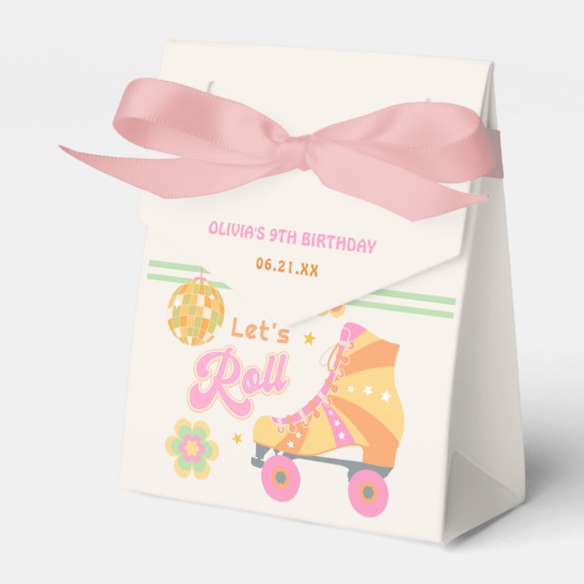 Roll Girl Roller Skaten Geburtstagsparty Geschenkschachtel (Vorderseite)