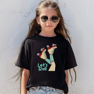 Roll Girls lass   Fun Retro Roller Skate Girl T-Shirt