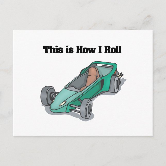 Roll (Go Cart) Postkarte (Vorderseite)