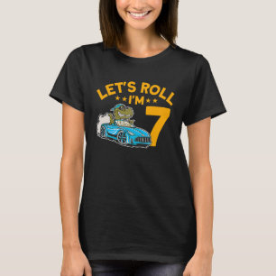 Roll I m 7 Racer 7. Geburtstag Racing Car Dri T-Shirt