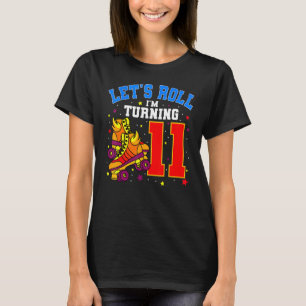 Roll, ich wende 11 Roller-Skate am Skati T-Shirt