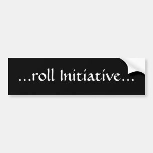 Roll-Initiative Autoaufkleber - Schwarz