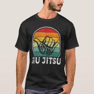 Roll Jiu Jitsu Hand Vintager Sonnenuntergang Funny T-Shirt