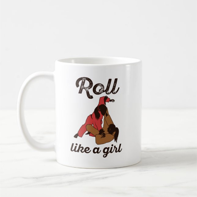 Roll Like a Girl Jiu Jitus Kaffeetasse (Links)
