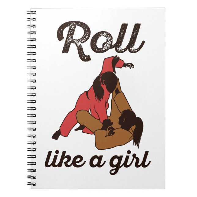 Roll Like a Girl Jiu Jitus Notizblock (Vorderseite)
