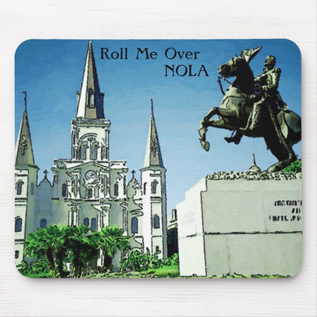 Roll Me Over NOLA, Jackson Square Mousepad (Vorne)