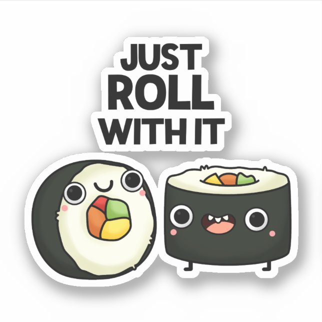 Roll mit dem lustigen Sushi Roll Pub Aufkleber (Vorderseite)